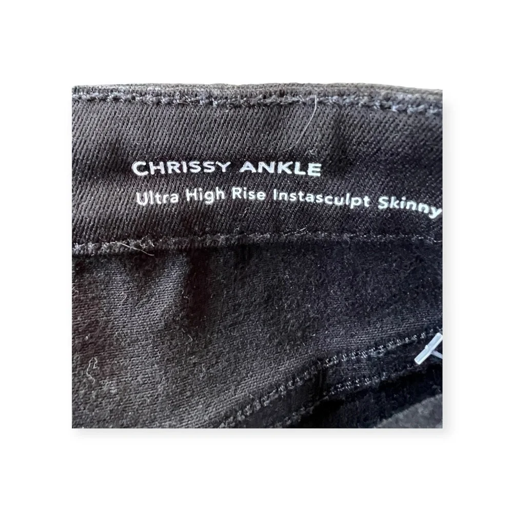 DL1961 Chrissy Ankle pants Jeans Ultra High Rise skinny graphite black 27 - Picture 6 of 11